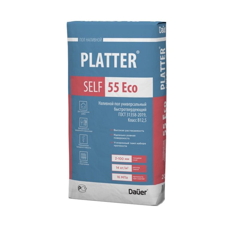 Наливной пол Dauer Platter Self 55 Eco универсальный быстротв., 20 кг — изображение 2