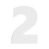 Цифра дверная Пермь "2" белая 100 мм