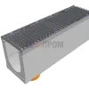 Лоток водоотводный бетонный Super DN200 h=330 с решеткой чугунной ВЧ (комплект) кл. D400 с вертикальным водосливом
