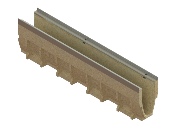 Лотки водоотводные полимербетонные CompoMax DN100 с внутренним уклоном h160-h260 под решетки кл. С250, D400 — изображение 3