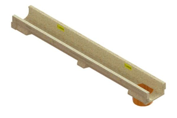 Лоток водоотводный полимербетонный CompoMax Basic DN100 h80 — изображение 4