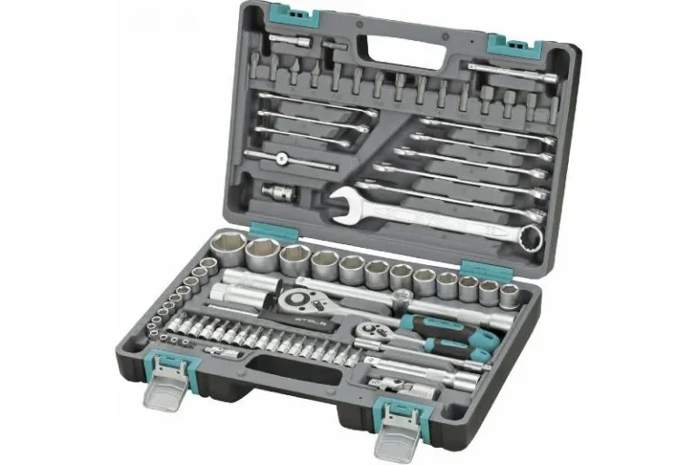 Набор инструмента, 1/2", 1/4", CrV, пластиковый кейс 82 предм.// STELS 14105