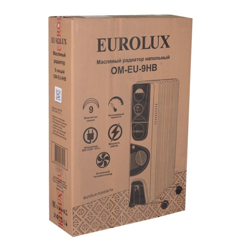 Масляный радиатор ОМ-EU-9НВ Eurolux