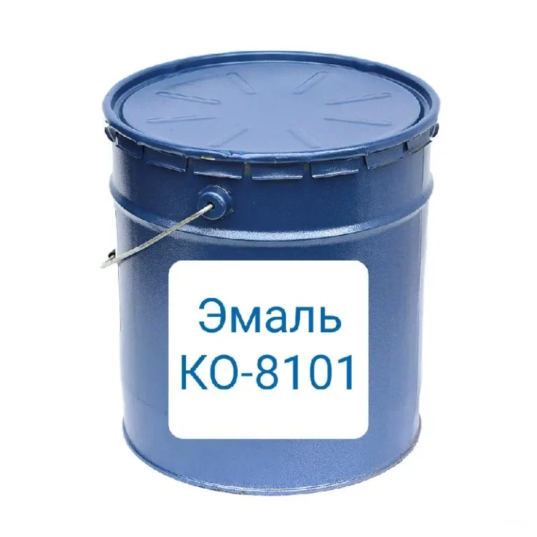 Эмаль термостойкая по металлу КО-8101 серебристо-серая, ведро 25кг