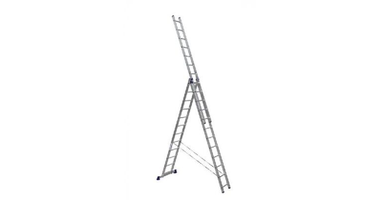Алюминиевая трехсекционная лестница 3х12 Н=7,86м. ALUMET