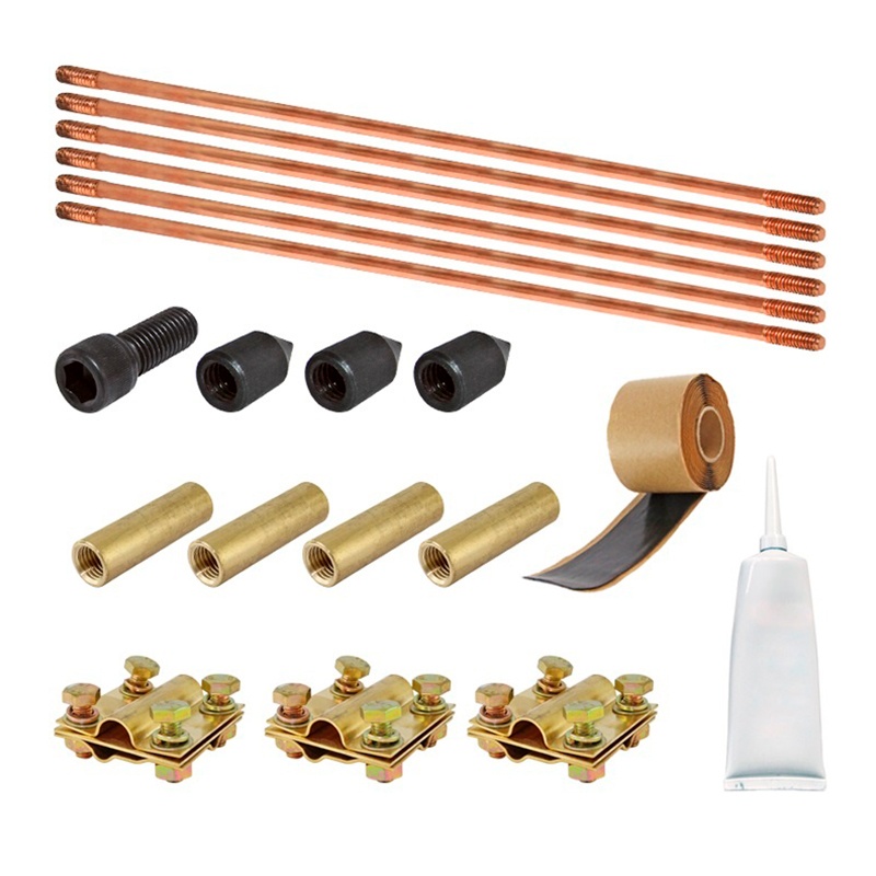 Комплект заземления 6 стержней, d=14 мм, 1,5м, омеднен. сталь — изображение 2