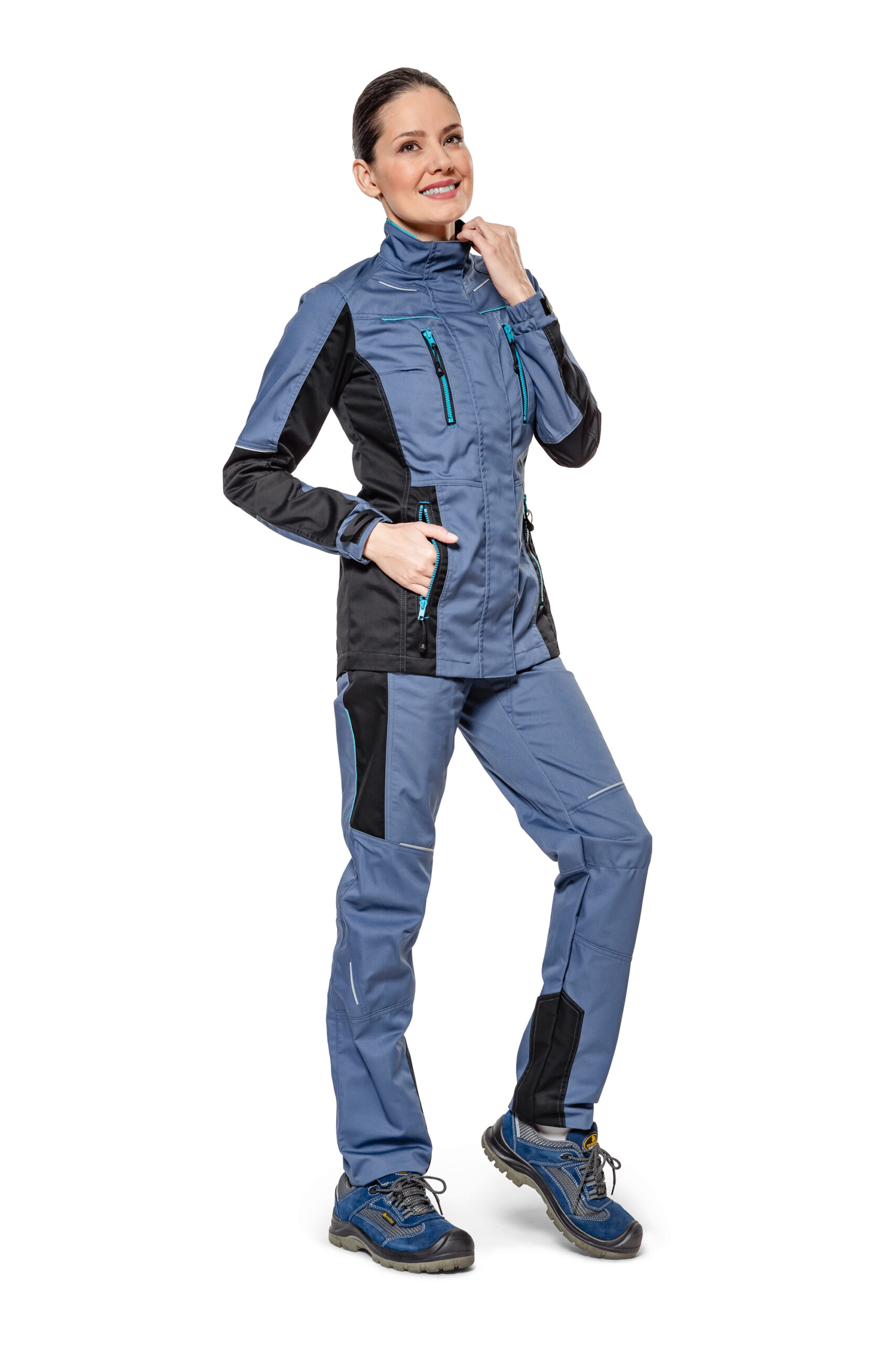 Костюм "Кранц" маренго/черный/голубой (женский) (р. 60-62, рост 170-176)