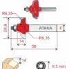 Фреза Атака кромочная калевочная D28.6/ф8/H14