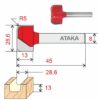 Фреза Атака пазовая фасонная D28.6/ф8/H13