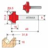 Фреза Атака пазовая фасонная D31.8/ф8/H16