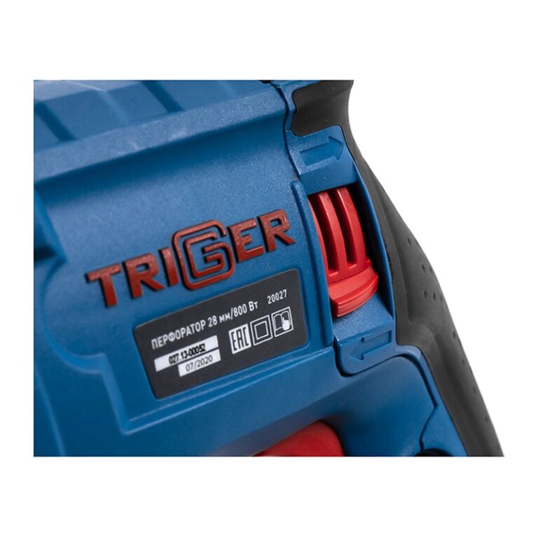 Перфоратор сетевой Trigger 20027, SDS-plus 28 мм 800Вт 3 режима 3,2Дж, L кабеля=4м,кейс — изображение 23