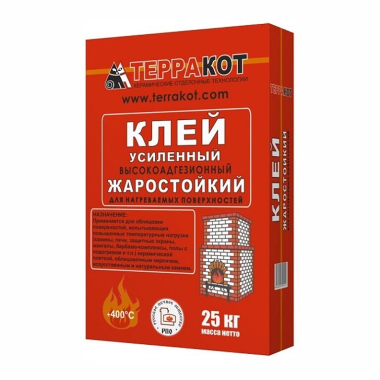 Клей для печной плитки жаростойкий Терракот, 25 кг — изображение 2