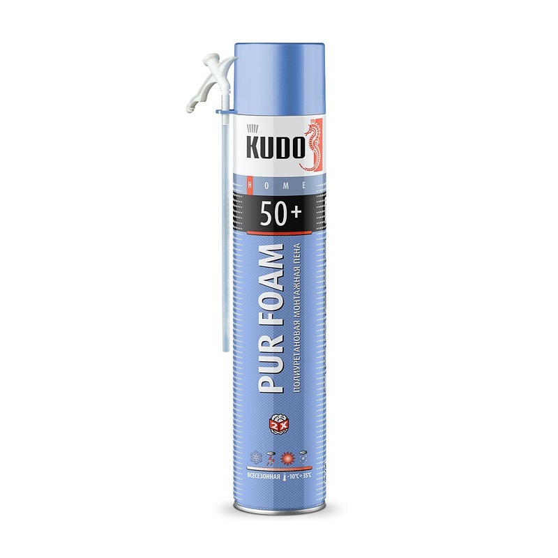 Пена полиуретановая монтажная Kudo Home 50+, быт., всесез.(1 л) — изображение 2