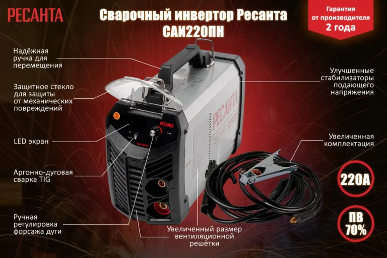 Инвертор сварочный РЕСАНТА САИ 220ПН — изображение 10