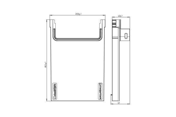 Переходник PolyMax пластиковый для лотков водоотводных пластиковых 8050-М/8080-М — изображение 2