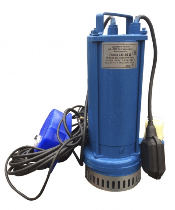 Насос ГНОМ 16/16 Д (220В), ЛГМ (с поплавком) — изображение 3
