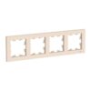 Рамка Atlasdesign ATN000204, 4-х постовая, универсальная, бежевая