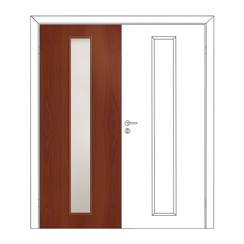 Полотно дверное ответка Olovi, со cтеклом, итальянский орех, б/п, с/ф (L2 600х2000 мм) — изображение 5