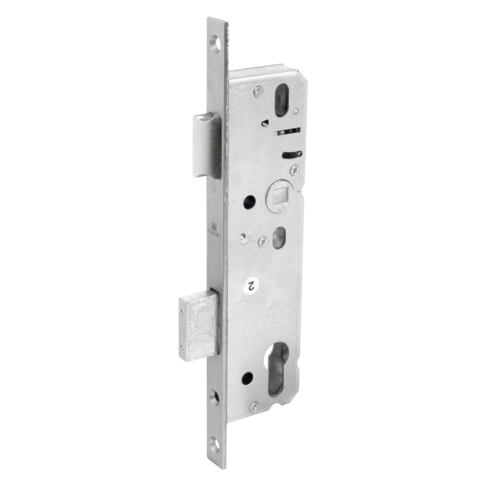 БУЛАТ ЗВ 4-1.35.92.16.08 нерж. сталь 35мм с/о, под ц/м, м/о 92мм Замок врезной б/руч (30)