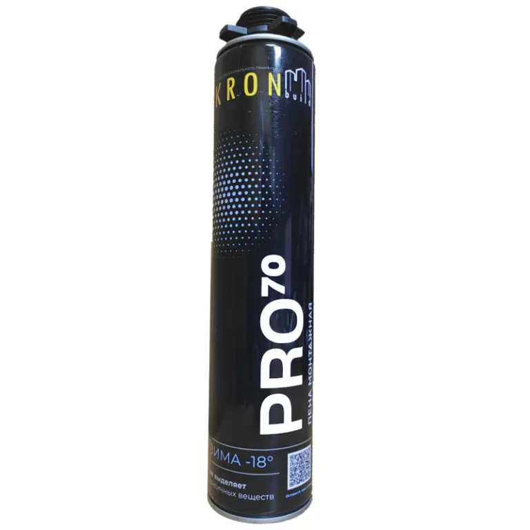 Пена монтажная KRONbuild Зима PRO 70, под пистолет, –18° до +30° С.