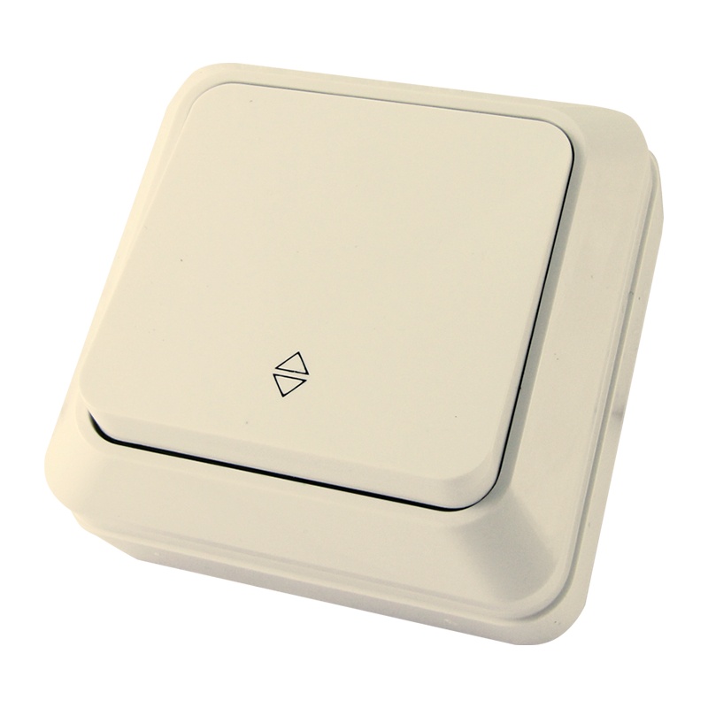 Переключатель о/у Ладога SQ1801-0006, 1 клавиша, б/инд, слоновая кость