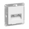 Розетка компьютерная RJ-45 с/у Atlasdesign ATN000185, 2 гнезда, белая