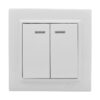 Выключатель с/у Минск ERV10-123-10, 2 клавиши, с/инд, белый