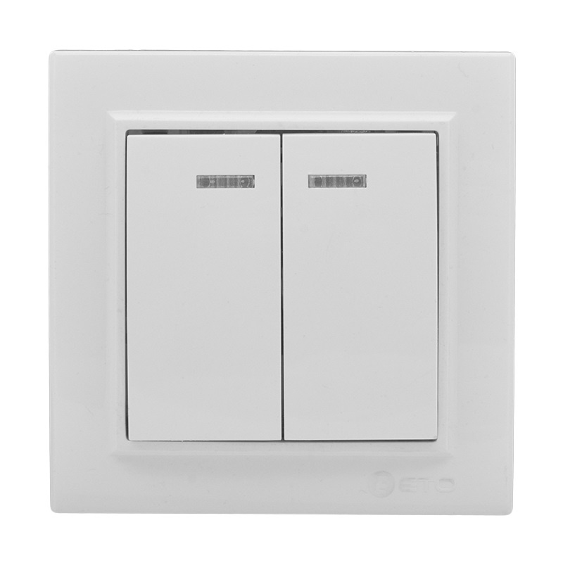 Выключатель с/у Минск ERV10-123-10, 2 клавиши, с/инд, белый