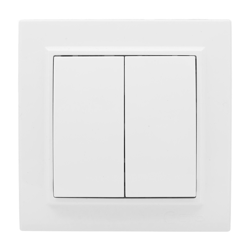 Выключатель с/у Минск ERV10-023-10, 2 клавиши, б/инд, белый