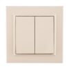 Выключатель с/у Минск ERV10-023-20, 2 клавиши, б/инд, бежевый