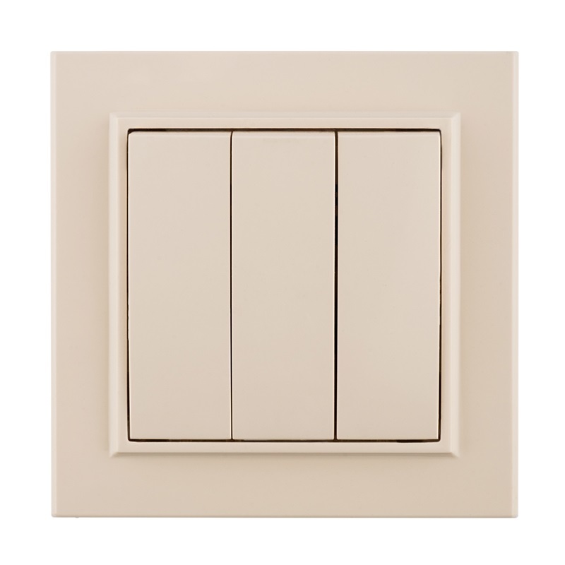 Выключатель с/у Минск ERV10-024-20, 3 клавиши, б/инд, бежевый