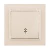 Переключатель с/у Минск ERV10-025-20, 1 клавиша, б/инд, бежевый