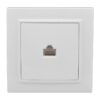 Розетка компьютерная RJ-45 с/у Минск ERK01-035-10, 1 гнездо, белая