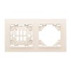Рамка 2-х постовая Минск ERM-G-302-20, горизонтальная, бежевая