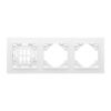 Рамка 3-х постовая Минск ERM-G-303-10, горизонтальная, белая