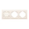 Рамка 3-х постовая Минск ERM-G-303-20, горизонтальная, бежевая