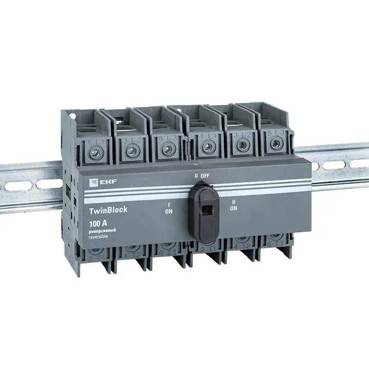 Рубильник 100A 3P реверсивный c рукояткой для прямой установки TwinBlock EKF — изображение 5