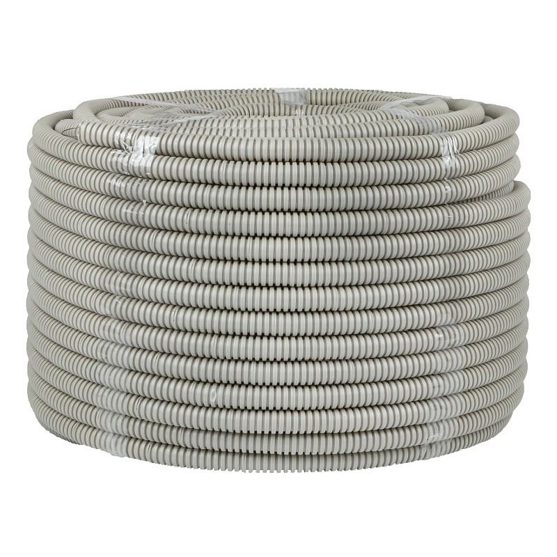 Труба гофрированная ПВХ легкая с зондом, d=16 мм, серая (100 п.м.) — изображение 2