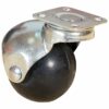 Колесо-шар мебельное, с площадкой, серая резина 50мм - SCMG 25
