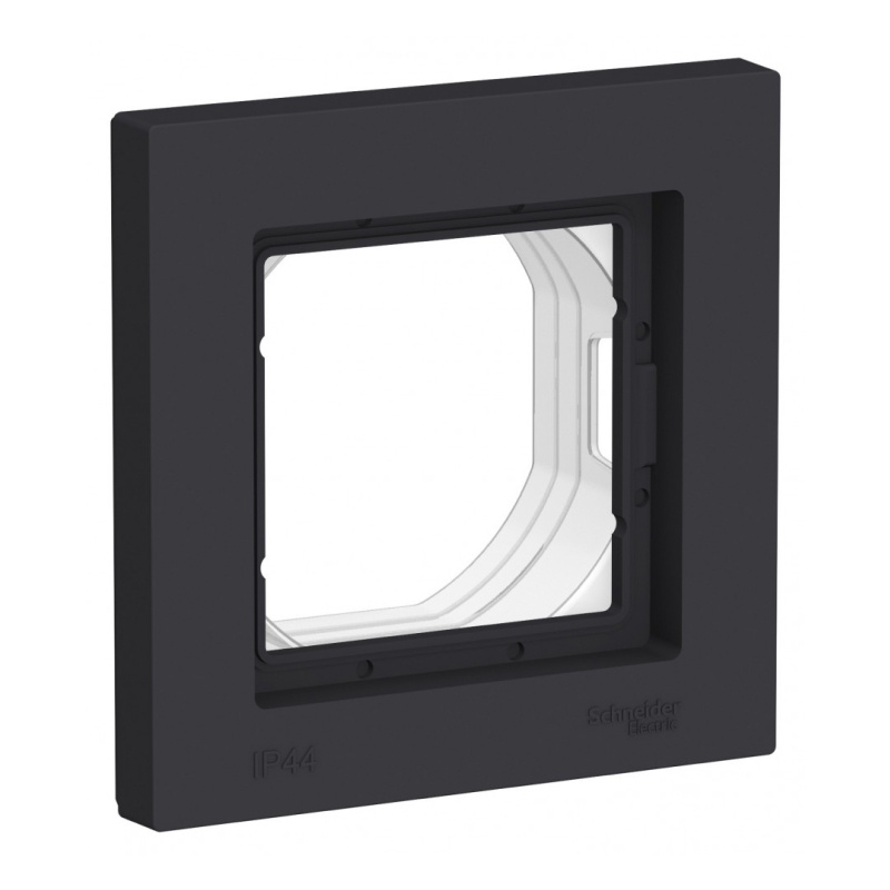 Рамка 1-постовая Atlasdesign Aqua ATN441001, IP44, карбон