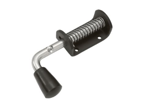 Засов Домарт пружинный (75) 140мм мод.2 черный d-13мм (10)