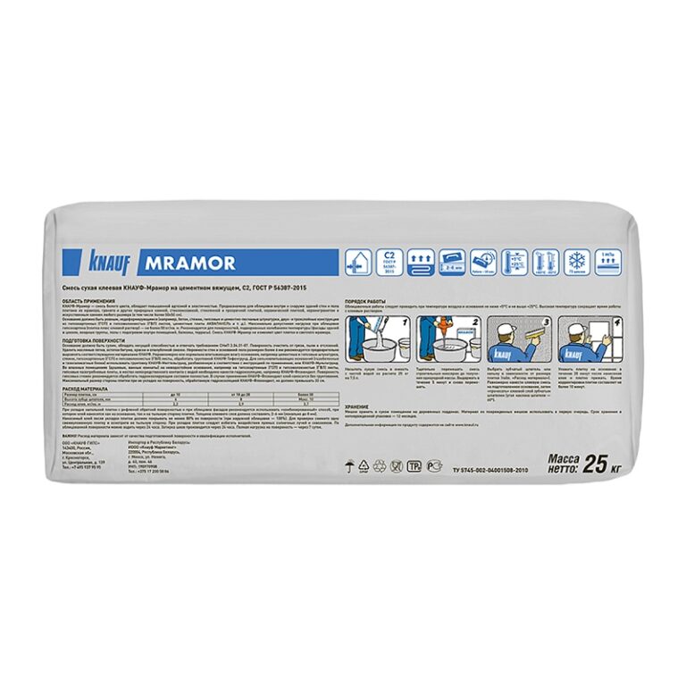 Клей для плитки Knauf Mramor (25 кг) — изображение 3