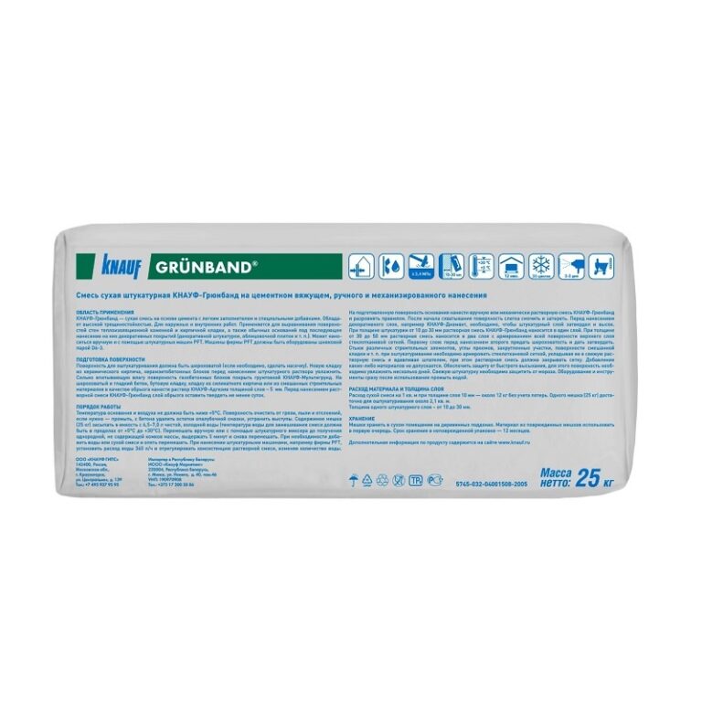 Штукатурка теплоизоляционная фасадная Knauf Grunband, 25 кг — изображение 3