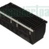 Лоток водоотводный PolyMax DN300 пластиковый c решеткой щелевой чугунной дорожной ВЧД кл.E (к-т) 0874015