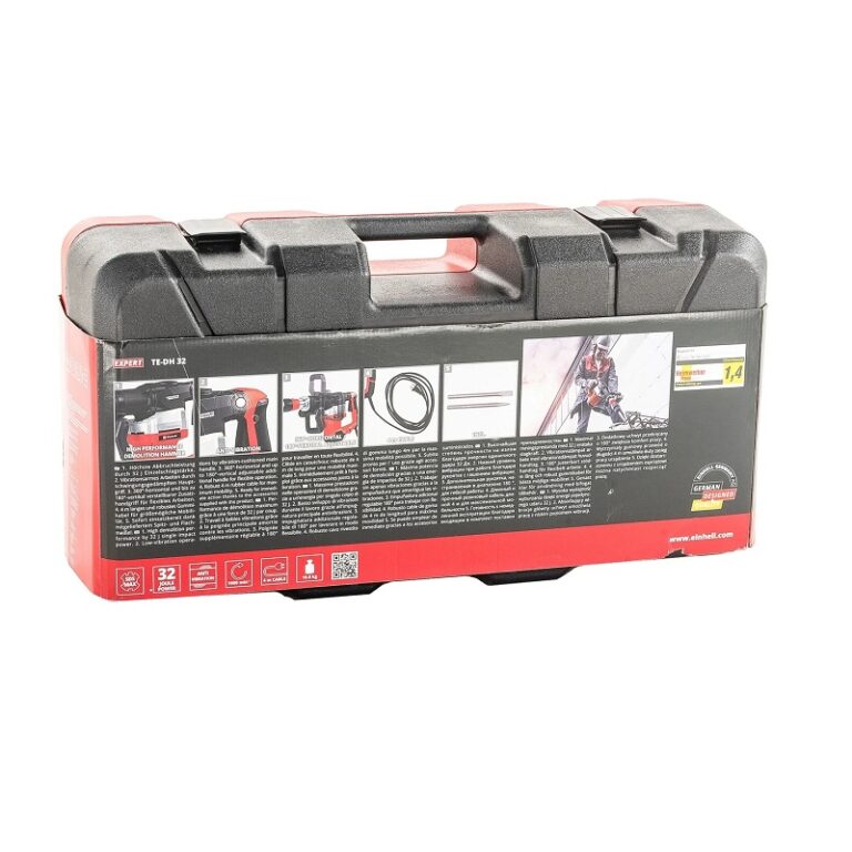 Молоток отбойный сетевой Einhell TE-DH 32 SDS-Max, 1,5кВт 32Дж, L кабеля=4м, кейс — изображение 10