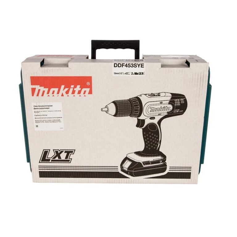 Дрель-шуруповерт Makita DDF453SYE LXT, 2 аккумулятора Li-ion (1,5Ач), 18V, 13 мм, 42 Нм, кейс — изображение 8