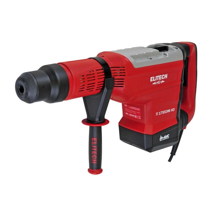 Перфоратор сетевой Elitech 1755ЭМ HD, SDS-мax 55 мм 1,7кВт 2 режима 19Дж, L кабеля=3м, кейс — изображение 4