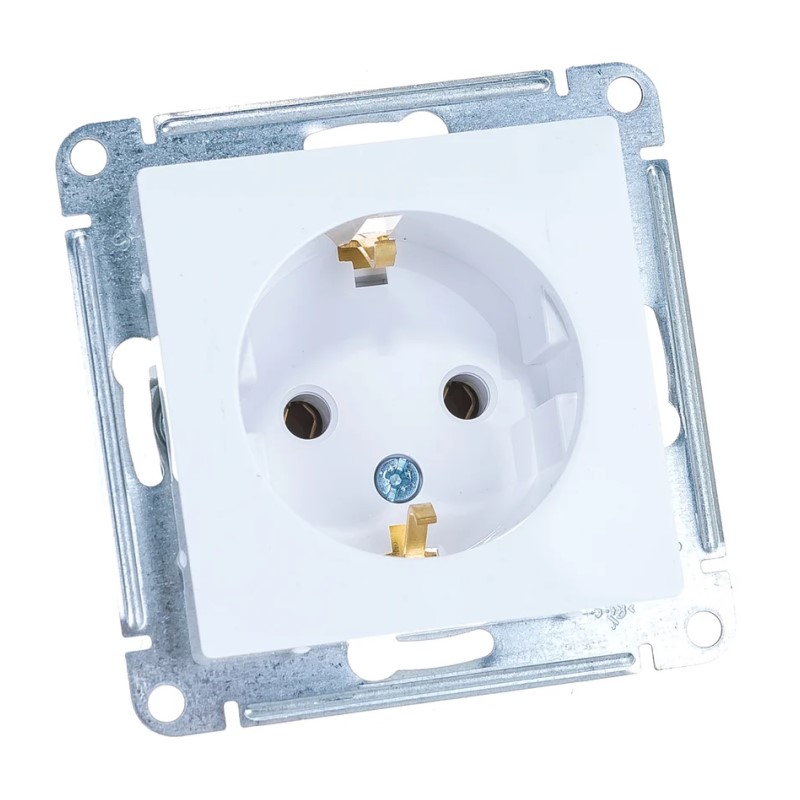 Розетка с/у Atlasdesign ATN000143, 1 гнездо, с/з, белая — изображение 4