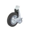 Колесо поворотное SCtB 63 160 мм резина с болтом и тормозом (F)