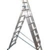Лестница 3-х секционная алюминиевая 3*8